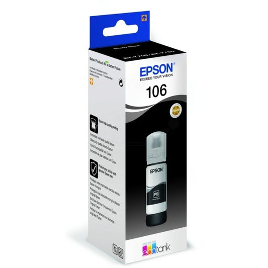 EPSON TINTEIRO PRETO 106 ECOTANK PHOTO ET-7700/50 MOQ30