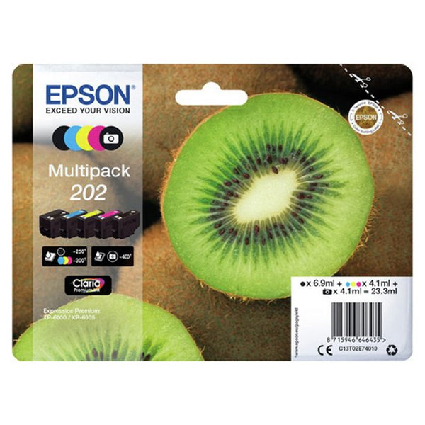 EPSON TINTEIRO PACK 5 CORES 202 CLARIA PREMIUM XP-6000/6005 MOQ10
