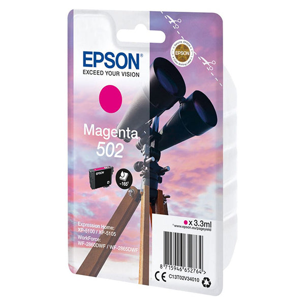 EPSON TINTEIRO MAGENTA 502 XP5100/105 WF-2860DWF/865DWF C/ALARME