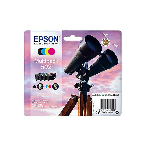 EPSON TINTEIRO PACK 4 CORES 502 XP5100/105 WF-2860DWF/865DWF C/ALARME