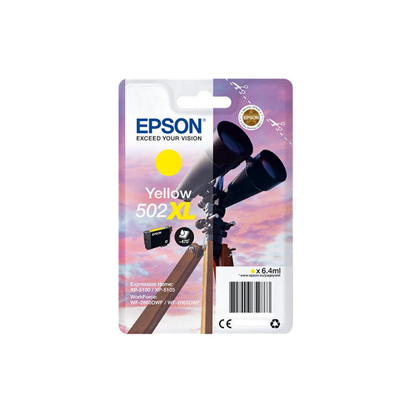 EPSON TINTEIRO AMARELO 502XL XP5100/105 WF-2860DWF/865DWF MOQ10