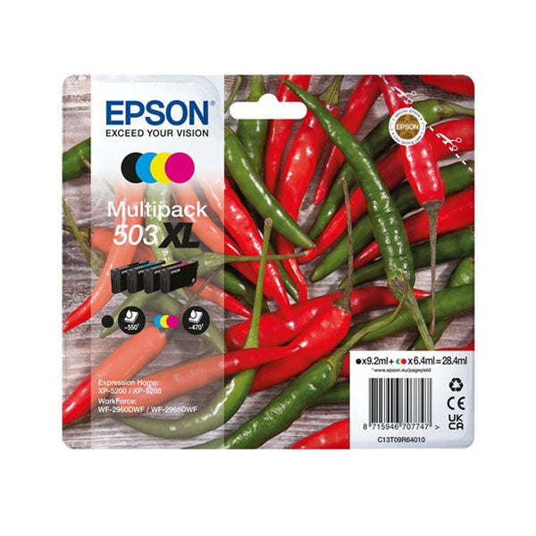 EPSON TINTEIRO PACK 4 CORES 503XL XP5200/05/WF2960/65 MOQ 8