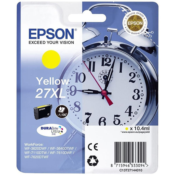 EPSON TINTEIRO AMARELO 27XL WF-3620/40/WF/7110/7610/7620 MOQ 10