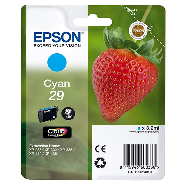 EPSON TINTEIRO AZUL 29 CLARIA HOME  XP235/332/335/432/435