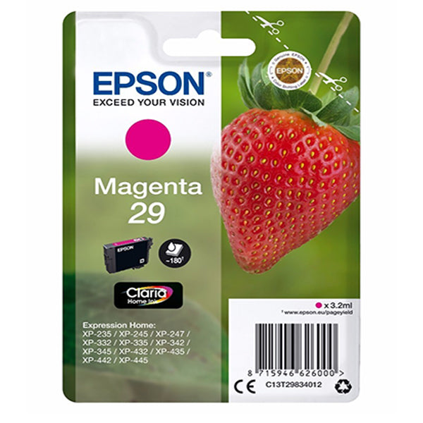 EPSON TINTEIRO MAGENTA 29 CLARIA HOME XP235/332/335/432/435