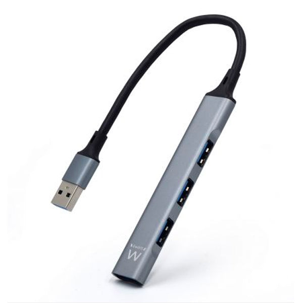 EWENT HUB USB 3.0 3X USB + 1X USB 3.0 SLIM SILVER