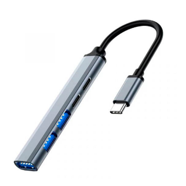 EWENT HUB USB-C 1XUSB 3.2 2XUSB 2.0 1XUSB-C 2.0 1XUSB-C PD 100W ALUMINIO