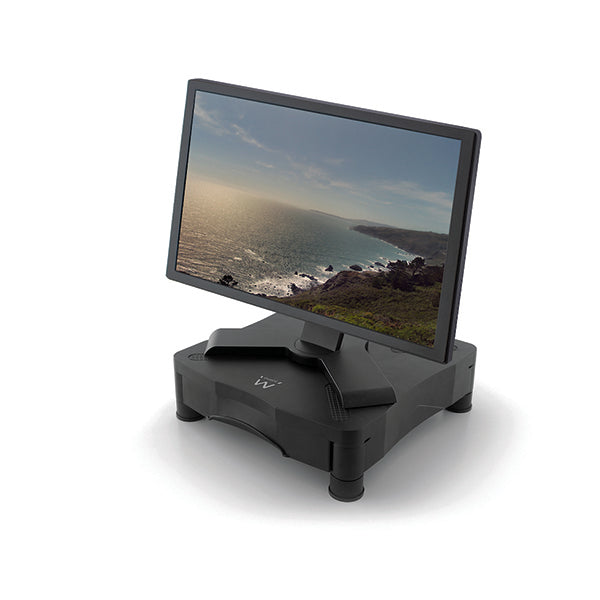 EWENT SUPORTE MONITOR MESA ECRAS C/GAVETA PRETO