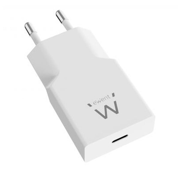 EWENT CARREGADOR GAN 1XUSB-C 20W SLIM BRANCO
