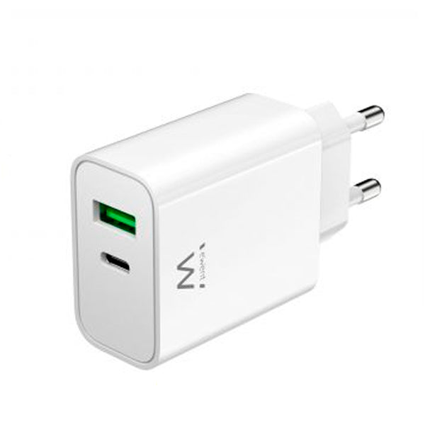 EWENT CARREGADOR GAN 1XUSB-C 1XUSB-A 30W BRANCO
