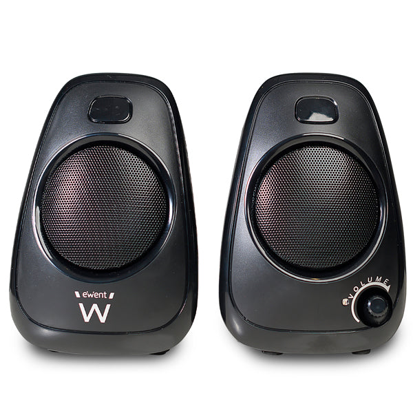 EWENT COLUNAS 2.0 10W VOLUME CONTROL USB POWERED BLACK