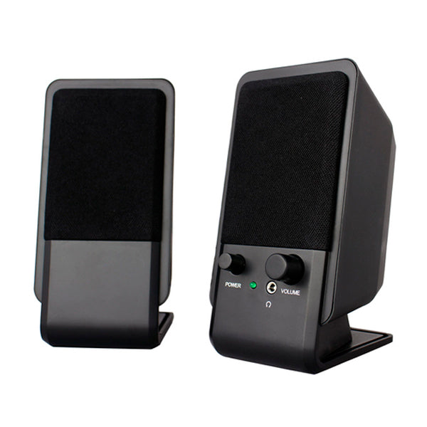 EWENT COLUNAS 2.0 10W VOLUME CONTROL JACK 3.5" USB BLACK