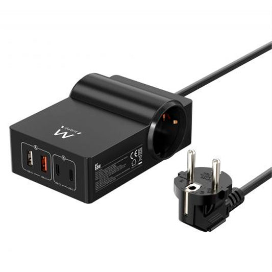 EWENT ESTAÇÃO DE CARREGAMENTO 2XSCHUKO 2X USB-C 2XUSB-A GAN 65W