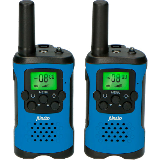 ALECTO WALKIE-TALKIE 7KM 8 CANAIS PTT/VOX C\ LANTERNA PRETO/AZUL
