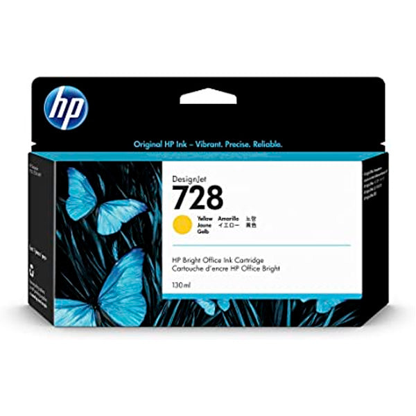 HP TINTEIRO DESIGNJET AMARELO 728 130ML