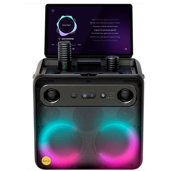 IKARAO COLUNA KARAOKE BREAK X2  TOUCHSCREEN 10.1" 2 MICRO S/FIO 560 W PEAK POWER