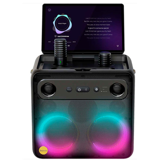 IKARAO COLUNA KARAOKE BREAK X2  TOUCHSCREEN 10.1" 2 MICRO S/FIO 560 W PEAK POWER