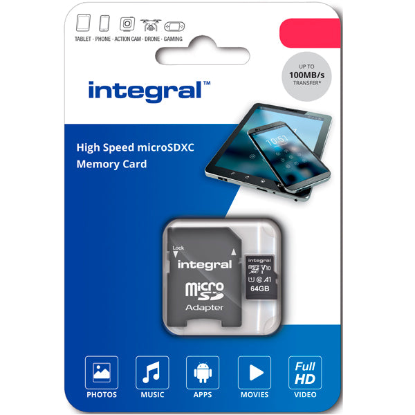 INTEGRAL SD MICRO 64GB 100MB