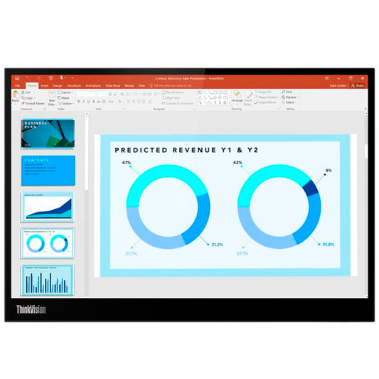 LENOVO THINKVISION M14D 14"  PORT 2.2 (2240X1400) PS 6MS 2X USBC 1DP 300CD 3Y