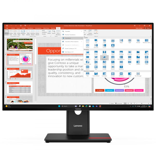 LENOVO THINKVISION T27I-40 27" FHD IPS HDMI DP VGA USB 3.0 300NITS 3Y