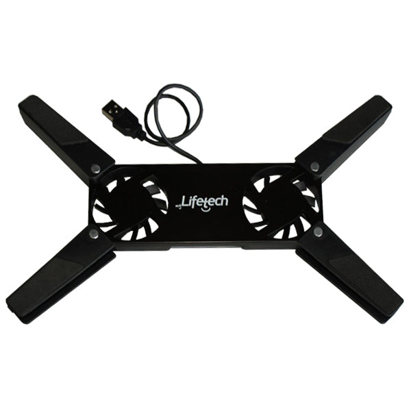 LIFETECH BASE P/ PORTATIL STAND USB FAN BLACK 10" / 15"