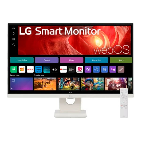 LG MONITOR IPS 27"4K UHD SMART MONITOR HDMI USB-C WEBOS BRANCO 27U731SA-W