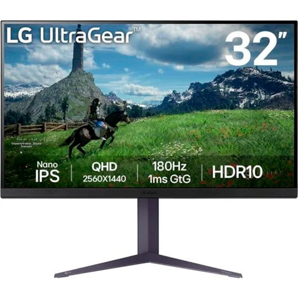 LG MONITOR NANO IPS 32"(31.5) 16:9 QHD 180HZ 1MS HDMI DP USB HAS PIVOT 32GS85Q-B