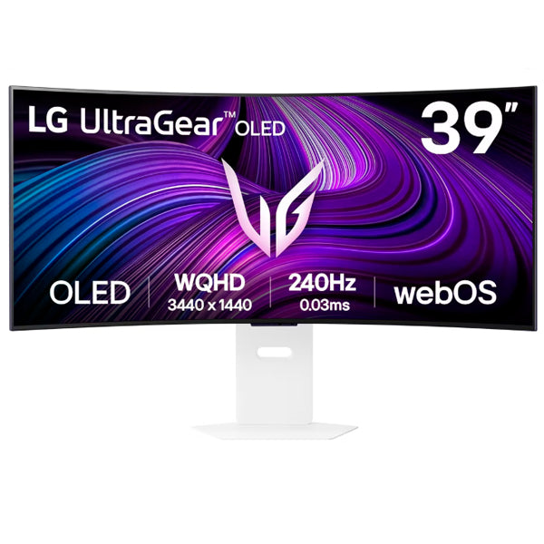 LG MONITOR OLED 39" 21:9 CURVO WQHD 240HZ VGA HDMI DP USB-C COLUNAS BRANCO 39GX9