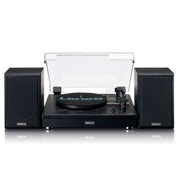 LENCO GIRA-DISCOS VINYL C\ BLUETOOTH E CONJUNTO DE COLUNAS PRETO