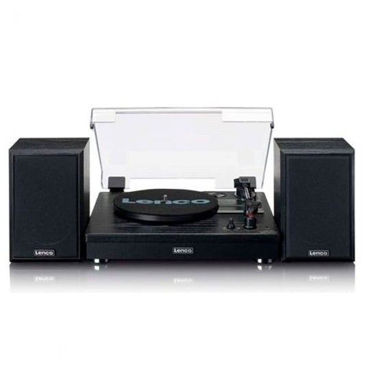 LENCO GIRA-DISCOS VINYL C\ BLUETOOTH E CONJUNTO DE COLUNAS PRETO