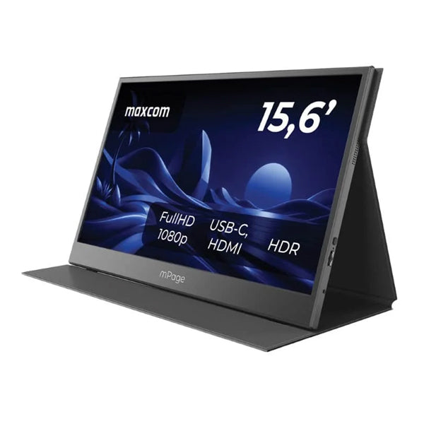 MAXCOM MONITOR PORTATIL IPS 15.6" FHD 60HZ MINI HDMI USB-C COLUNAS MPAGE15