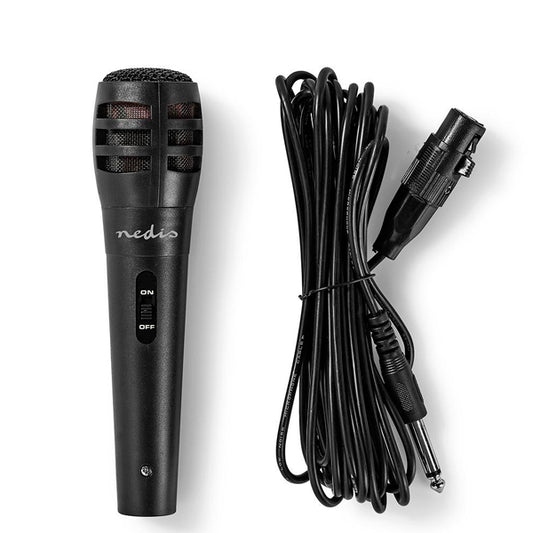 NEDIS MICROFONE COM FIOS CARDOID 5.00 M | 80 HZ - 12 KHZ | 600 OHM | -75 DB | ON
