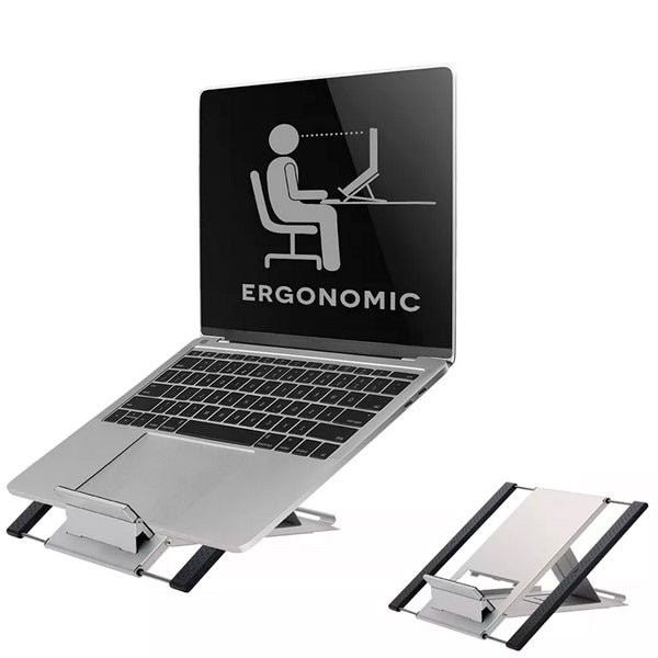 NEOMOUNTS NOTEBOOK DESK STAND ERGONOMIC 1 SCREEN 10-22 SILVER