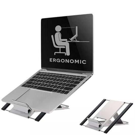 NEOMOUNTS NOTEBOOK DESK STAND ERGONOMIC 1 SCREEN 10-22 SILVER