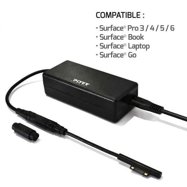 PORT CARREGADOR UNIVERSAL 60W PARA MICROSOFT SURFACE
