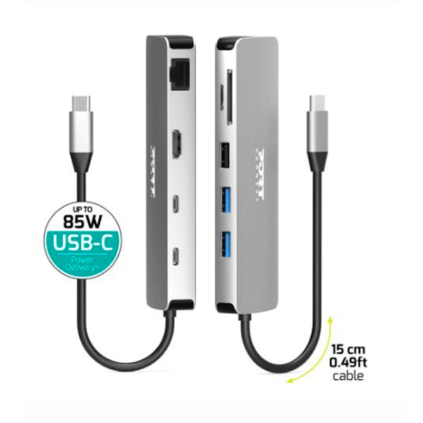 PORT DOCK 4K USB-C 1XHDMI 2XUSB-A 3.2 1XUSB-C 1XUSB 1XRJ45 CR PD85W