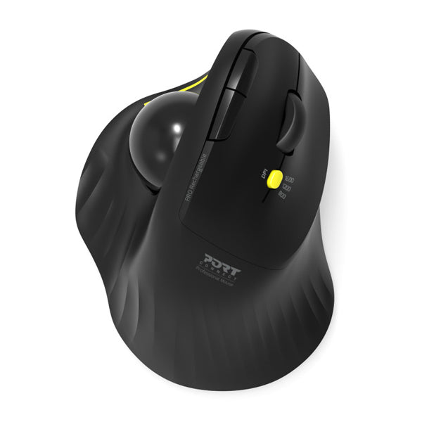 PORT RATO WIRELESS & BLUETOOTH ERGO BATERIA TRACKBALL BLACK 1600DPI