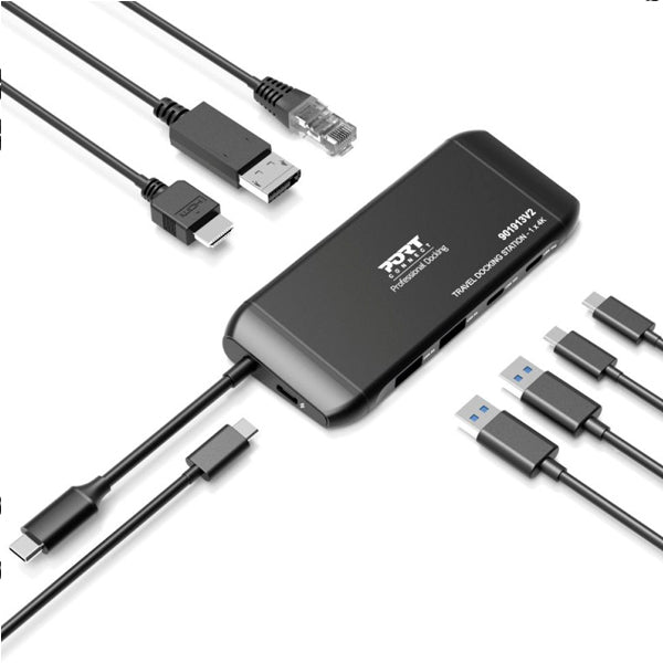 PORT DOCK 4K USB-C 1XHDMI 1XDP 2XUSB-C 2XUSB-A3.1 1XRJ45 PD100W