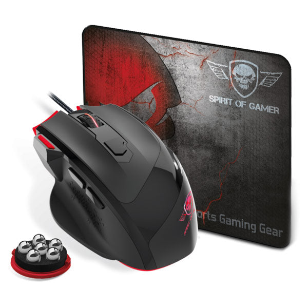 SPIRIT OF GAMER RATO PRO M3  BUNDLE GAMING MOUSE + PAD