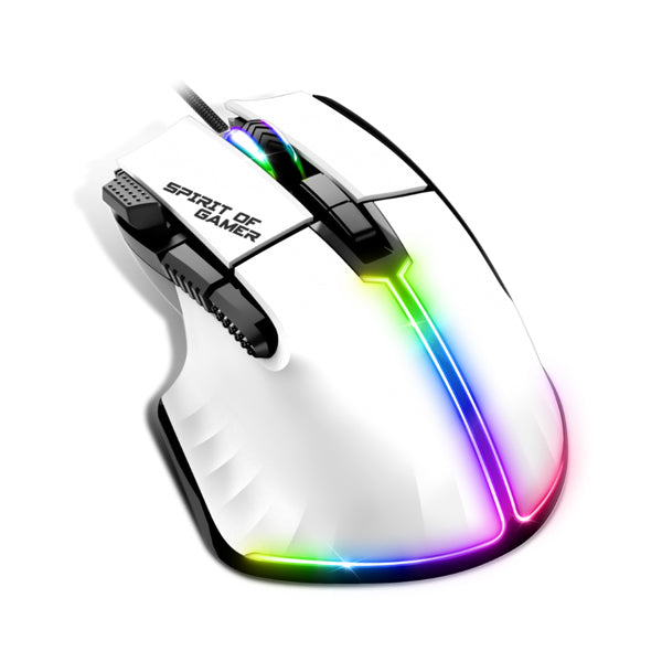 SPIRIT OF GAMER RATO GAMING PRO M5 RGB 12800DPI BRANCO