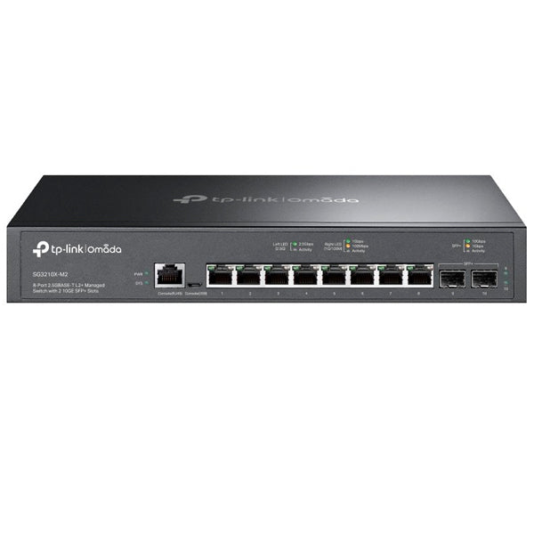 TP-LINK OMADA SWITCH 8PORT 2.5GBASE-T L2+ MANAGED WITH 2 10GE SFP+ SLOTS