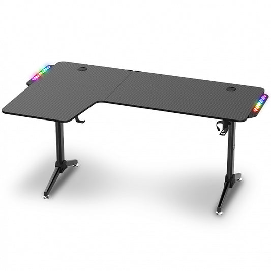 SPIRIT OF GAMER MESA GAMING HEADQUARTER 600 RGB LEFT ANGLE DESK