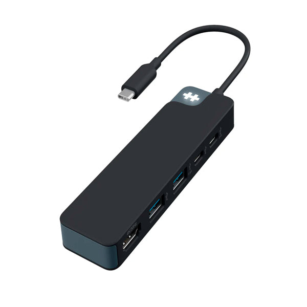 HYPER DOCK 4K 1XHDMI 2XUSB-C 2XUSBA3 PRETO PD100W LOGO C/LED