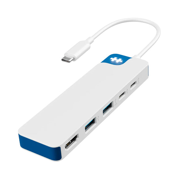 HYPER DOCK 4K 1XHDMI 2XUSB-C 2XUSBA3 BRANCO PD100W LOGO C/LED