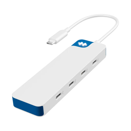 HYPER HUB USB-C DRIVEFLEX 4XUSB-C BRANCO LOGO C/LED