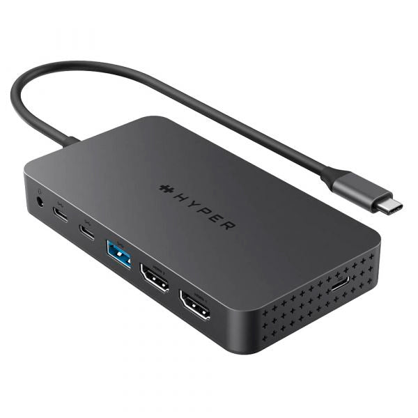 HYPER DOCK 4K 2XHDMI 2XUSB-C 1XUSBA3 1X3.5 PD100W