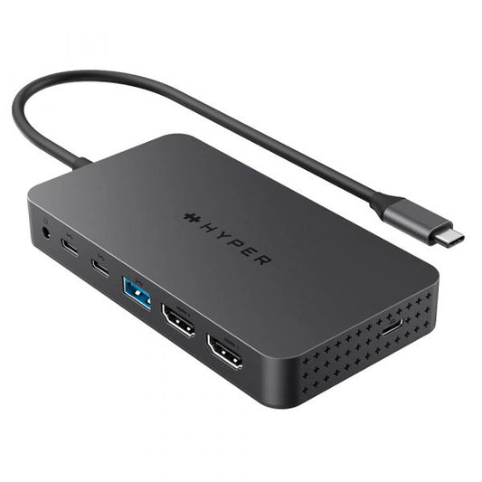 HYPER DOCK 4K 2XHDMI 2XUSB-C 1XUSBA3 1X3.5 PD100W