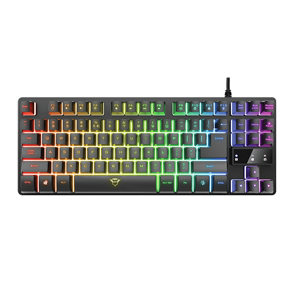 TRUST TECLADO GAMING GXT833 THADO RGB METAL COMPACT BLACK