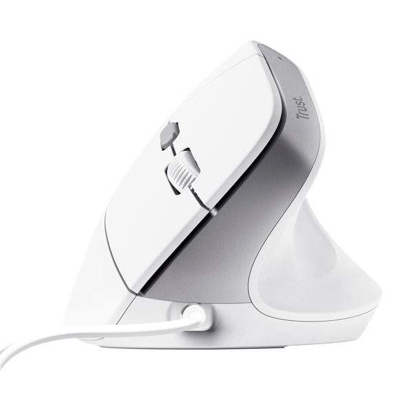 TRUST RATO  BAYO II VERTICAL ERGONOMICO BRANCO 2400DPI
