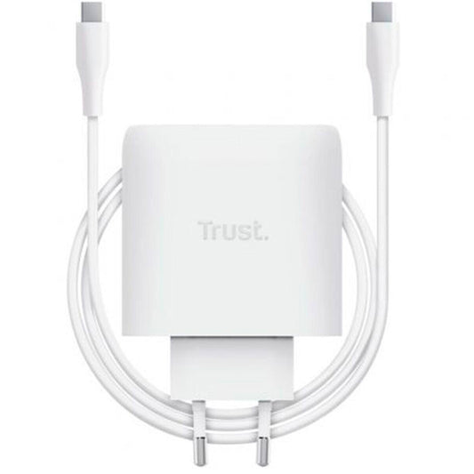TRUST CARREGADOR GAN MAXO 65W 1XUSB-C INCLUI CABO 2 MT BRANCO